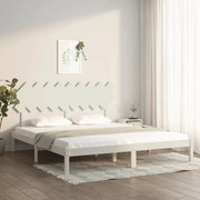 vidaXL Bedframe massief hout wit 180x200 cm 6FT Super King