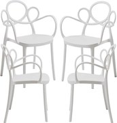 Set 4 Sky Stoelen met Armleuningen