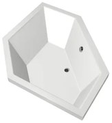 Xenz Society Hoekbad - 145x145x53 - afvoer Midden - acryl - wit 6860-01