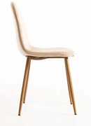 Set van 4 Teok Fluwelen Stoelen
