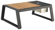 New York lounge tuintafel met wijnkoeler 105x81,5xH41 cm aluminium antraciet