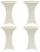 vidaXL Statafelhoes 4 st stretch Ø80 cm crème