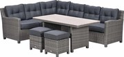 Garden Impressions Jaru lounge dining set 5-delig links - light teak vironwood