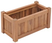 vidaXL Plantenbak verhoogd 50x25x25 cm massief teakhout