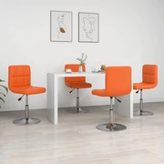 vidaXL Eetkamerstoelen 4 st kunstleer oranje