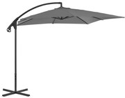 vidaXL Zweefparasol met stalen paal 250x250 cm antraciet