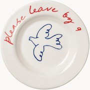 Handbeschilderd dessertbord Bird