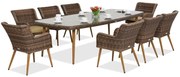 Exclusieve dining tuinset met grote tafel Córdoba voor 8 personen Garden Point bruin