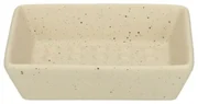 Zeepschaaltje rechthoek, beige spikkel, keramiek