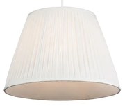 Stoffen Eettafel / Eetkamer Retro hanglamp crème 45 cm - Plisse Retro E27 rond Binnenverlichting Lamp