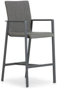 Barstoel Aluminium/textileen Grijs-antraciet Lifestyle Garden Furniture Rome