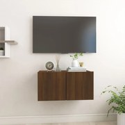 vidaXL Tv-hangmeubel 60x30x30 cm bewerkt hout bruineikenkleurig