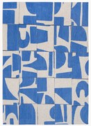 Wasbaar platgeweven jacquard vloerkleed Papercut met grafisch patroon