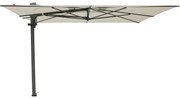 Madison Braga zweefparasol 355x300 cm - mellow silver olefin - chestnut kleurig frame