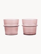 Mondgeblazen waterglazen Boya, 2 stuks