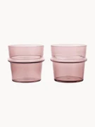 Mondgeblazen waterglazen Boya, 2 stuks