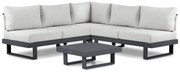 Hoek loungeset 4 personen Aluminium Grijs  Lifestyle Garden Furniture Lorenzo