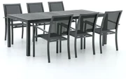 Bellagio Anzio/Fidenza 220cm dining tuinset 7-delig stapelbaar