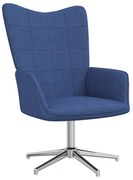 vidaXL Relaxstoel stof blauw