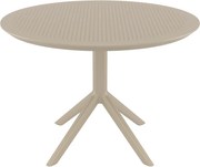 Siesta  Ronde Tuintafel - Sky - Ø105 cm - Kunststof - Taupe - Siesta