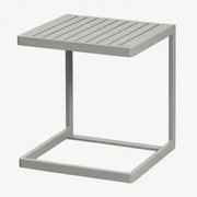 Vierkante Bijzettafel Voor De Tuin 40x40 Cm In Aluminium Dulem Groen – Khaki - Sklum