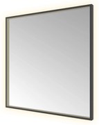 Hotbath &More Square rechthoekige spiegel 80x80cm geborsteld zwart PVD