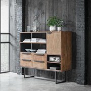 DTP Home Odeon Hoog Dressoir Teak Hout - 136x40x120cm.