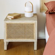 Kave Home Rexit Rotan Webbing Nachtkastje - 50x38x48cm.