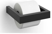 Zack Linea toiletrolhouder zwart RVS 40576