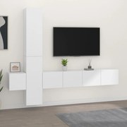 vidaXL 5-delige Tv-meubelset bewerkt hout wit