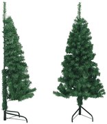 vidaXL Kunstkerstboom hoek 120 cm PVC groen