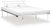 vidaXL Bedframe metaal wit 140x200 cm