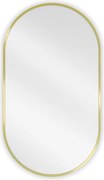Mexen Loft ovale badkamerspiegel 80 x 45 cm, gouden frame - 9851-080-045-000-50