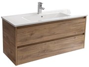 Sanicare Avenza badmeubel 120cm diveria oak met enkele keramische wastafel wit