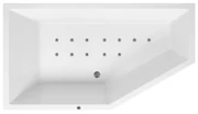 Lambini Designs Florence bubbelbad 160x90cm elektronisch links met 12 aerojets RVS