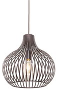 Moderne hanglamp bruin 38 cm - Saffira Modern E27 rond Binnenverlichting Lamp