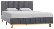 vidaXL Bedframe stof lichtgrijs 140x200 cm