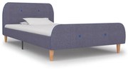 vidaXL Bedframe stof lichtgrijs 90x200 cm