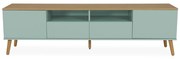 Tenzo Dot Groen Tv-meubel Met Eiken - 192x43x54cm.