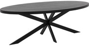 Goossens Eettafel Blade, Strak blad ovaal 220 x 110 cm 6 cm dik