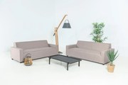 Flow. Club sofa set taupe chiné All Weather loungeset Beige Sunbrella loungeset Sofaset outdoor textiel - weerbestendig
