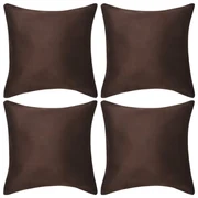 vidaXL Kussenhoezen 4 stuks bruin imitatie suède 40x40 cm polyester