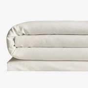 Sorana Dekbedovertrek In Linnen Van 160 G/m² Wit & Bed 135/140cm (220 X 220 Cm) - Sklum