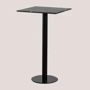 Hoge Vierkante Marmeren Bartafel (60x60 Cm) Rocher Zwart Marmer & Zwart - Sklum