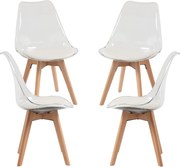 Set 4 Synk Transparante Zitting Stoelen