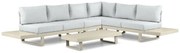 Hoek loungeset 6 personen Aluminium Taupe  Lifestyle Garden Furniture Lorenzo