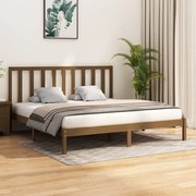 vidaXL Bedframe grenenhout honingbruin 180x200 cm 6FT Super King