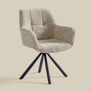 Beige Eetkamerstoel Met Stiksels