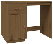 vidaXL Bureau 95x50x75 cm massief grenenhout honingbruin