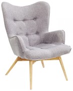 Kare Design Vicky Grijze Oorfauteuil Retro Design